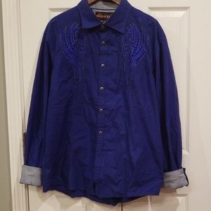 House of Lords button down embroidered dress shirt